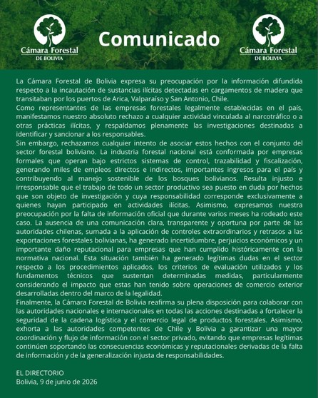 Forestales rechazan vinculación del sector con hechos ilícitos- Forestales rechazan vinculación del sector con hechos ilícitos