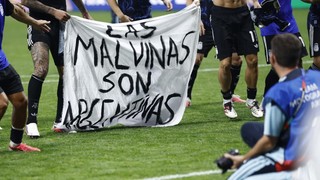 Argentina's Malvinas banner celebration pressures FIFA for sanctions
