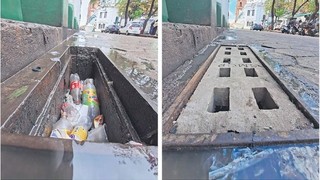 Concrete protectors replace stolen drain grates in Santa Cruz to prevent accidents