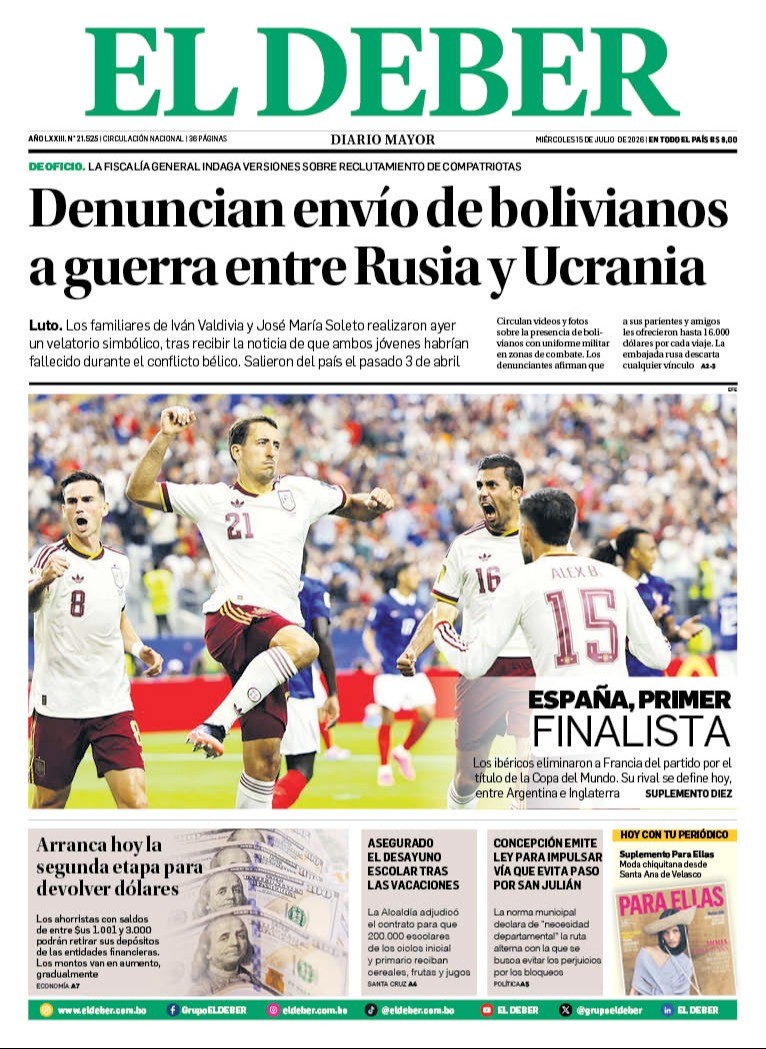 TAPA DEL DÍA (15/07/2026)